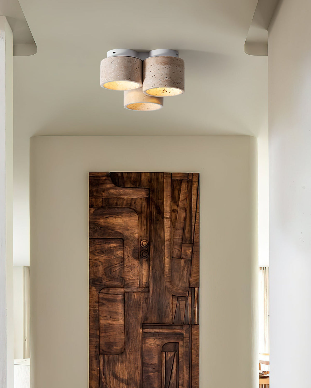 Woldenbrook Travertine Ceiling Light-Moonnatur