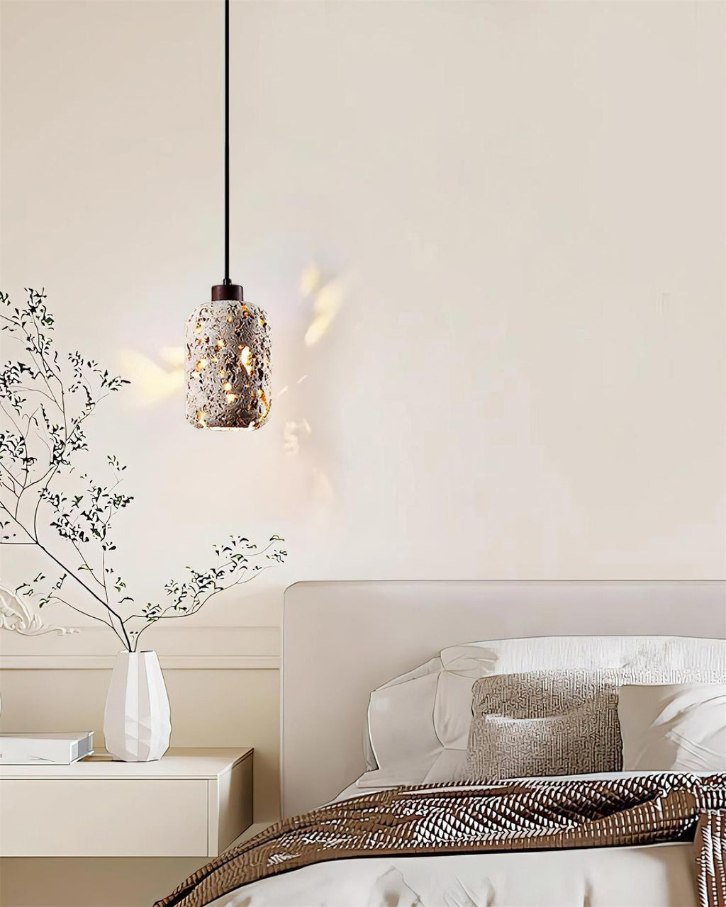 Ivrenbrook Travertine Pendant Light-Moonnatur
