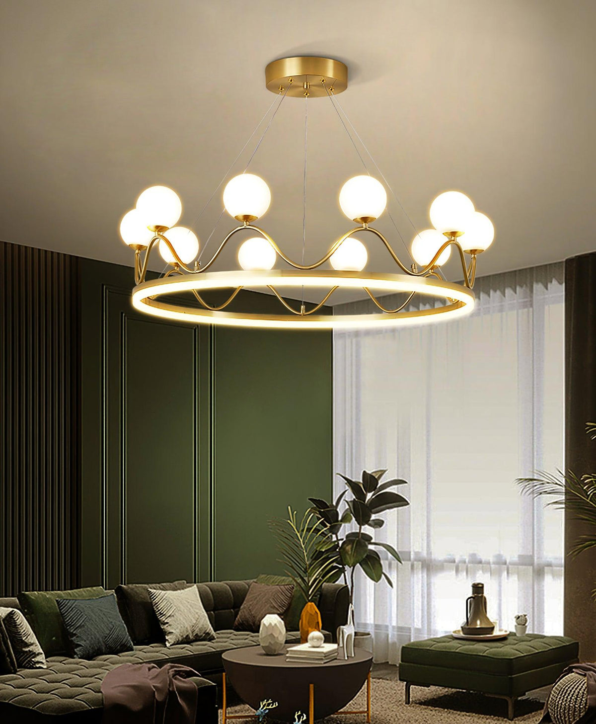 Renveris Glass Chandelier-Moonnatur