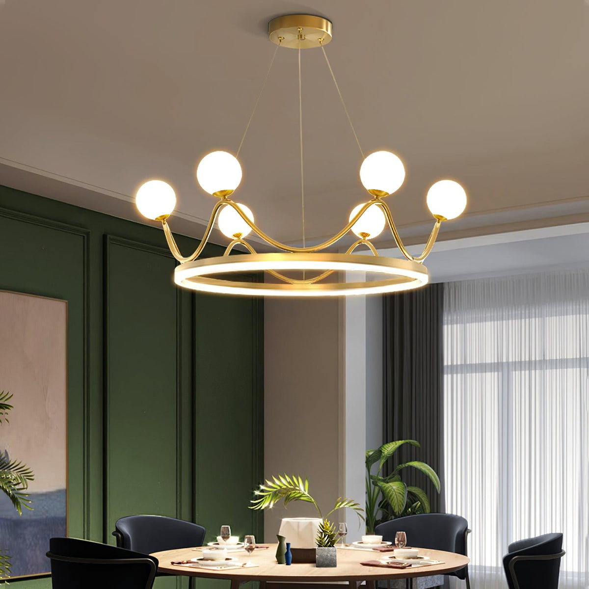 Renveris Glass Chandelier-Moonnatur