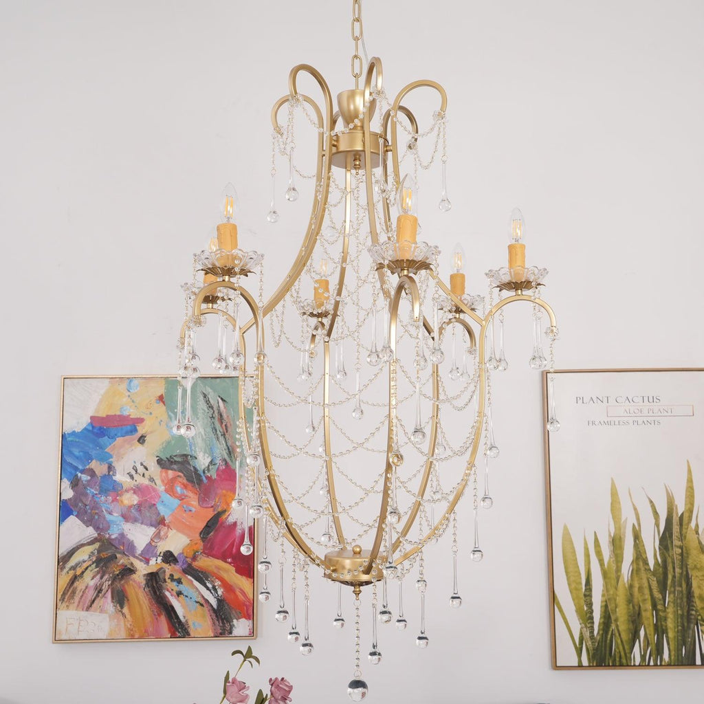 Davenaria Glass Chandelier-Moonnatur