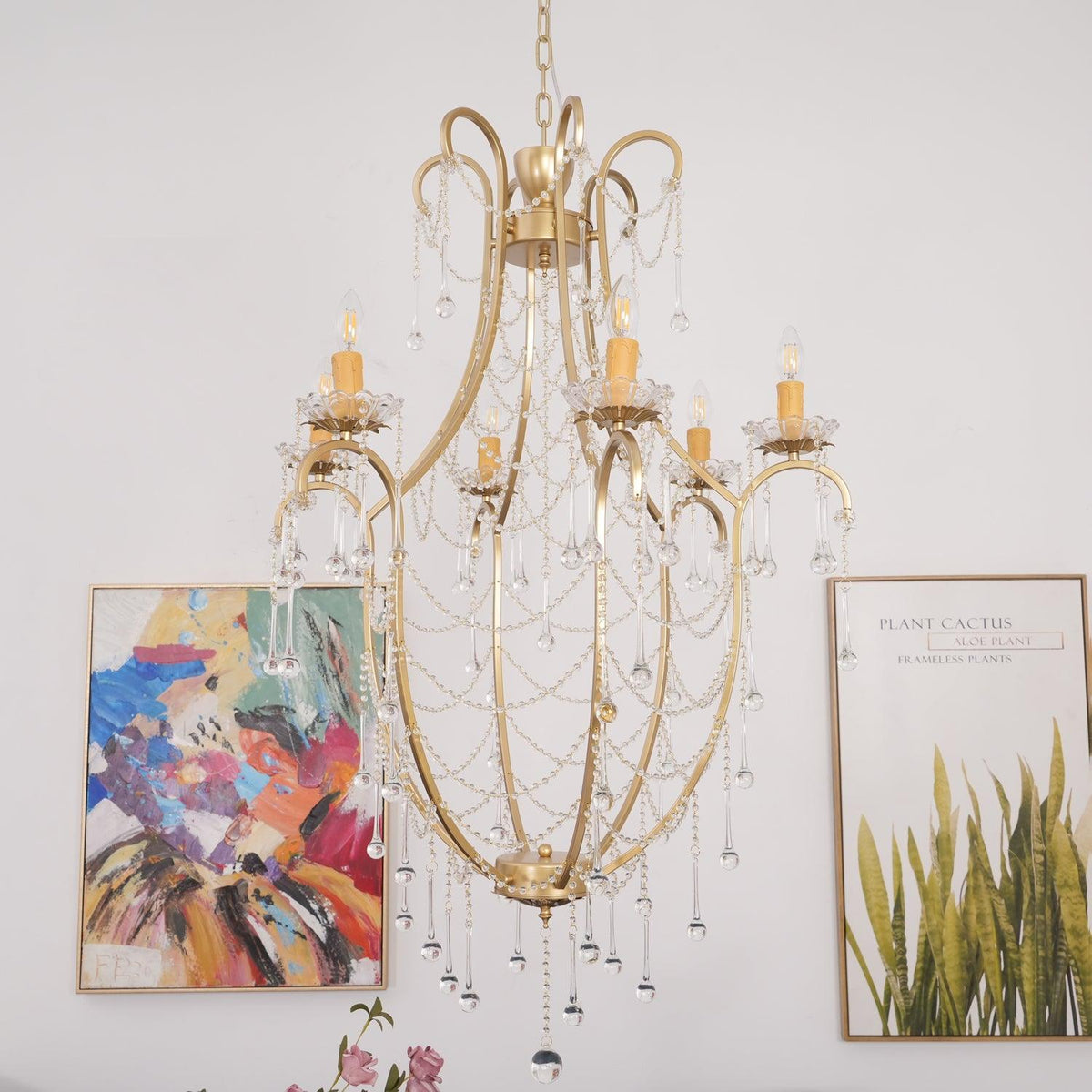Davenaria Glass Chandelier-Moonnatur