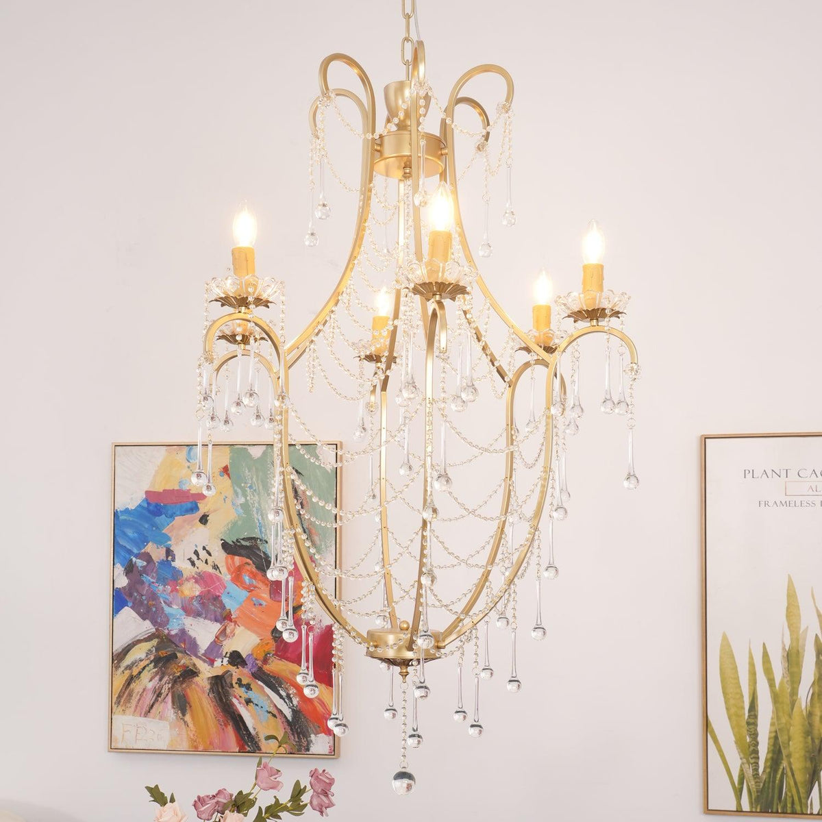 Davenaria Glass Chandelier-Moonnatur