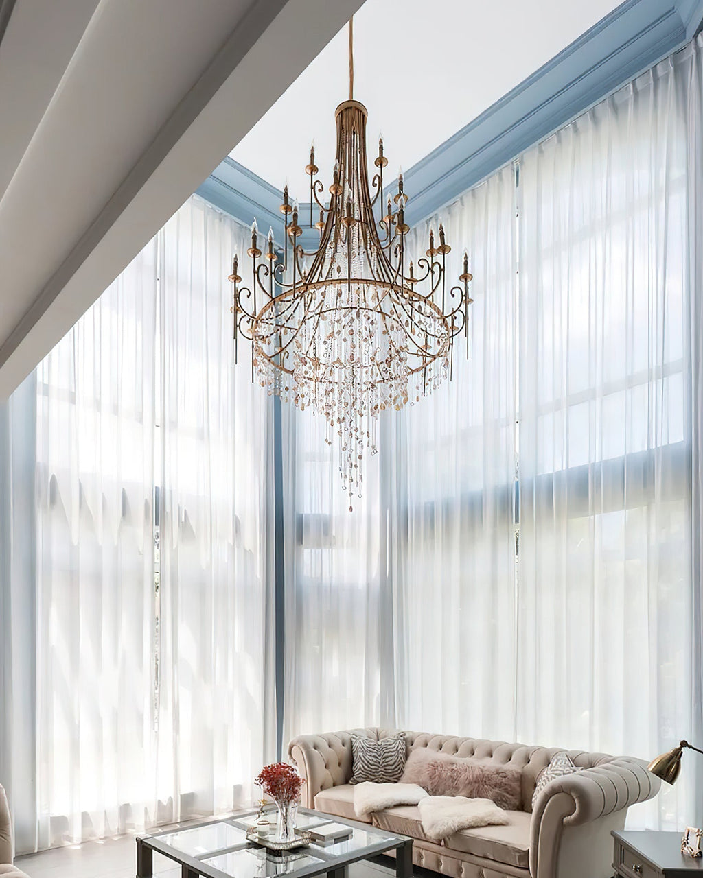 Halvoria Crystal Chandelier-Moonnatur