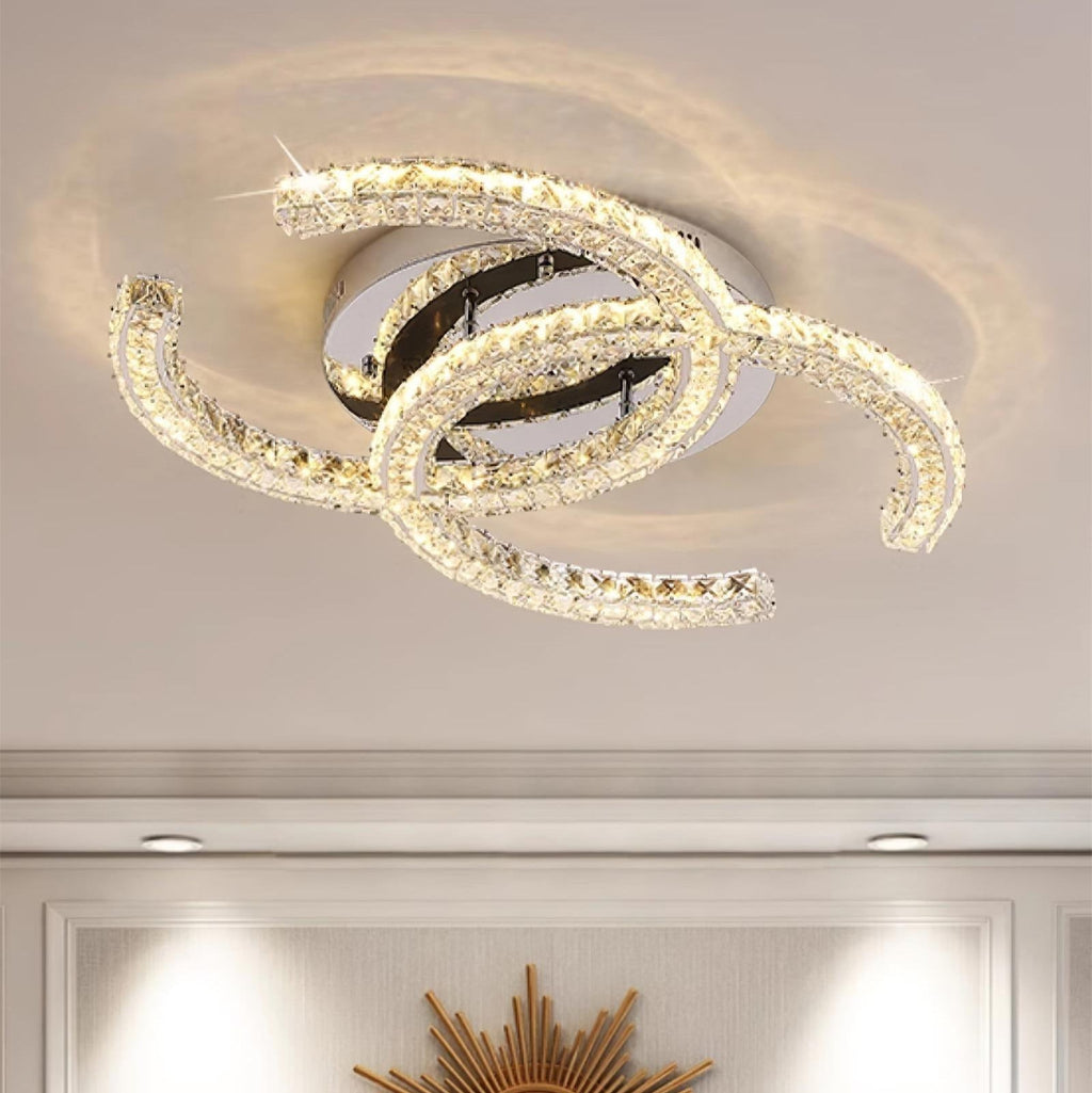 Oakenhaven Crystal Ceiling Light-Moonnatur