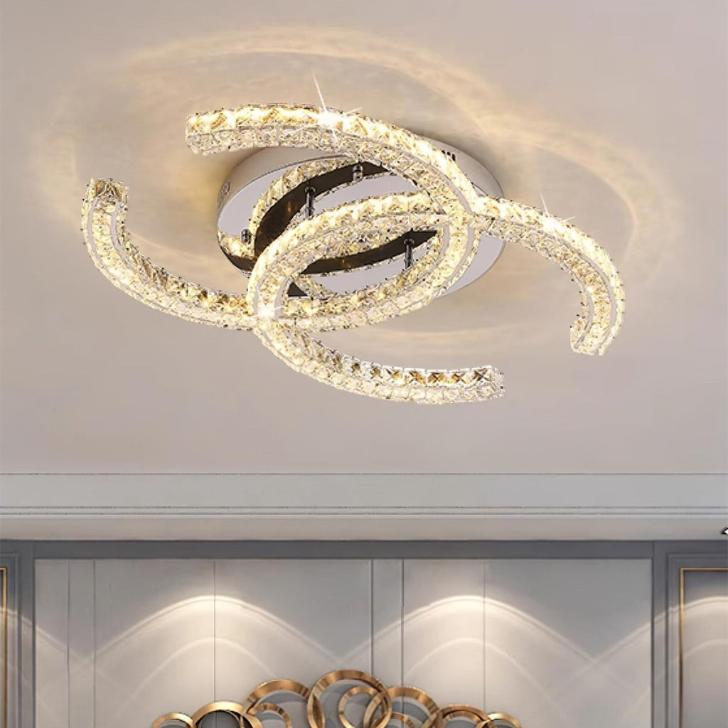 Oakenhaven Crystal Ceiling Light-Moonnatur
