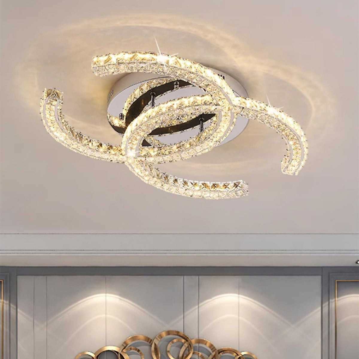 Oakenhaven Crystal Ceiling Light-Moonnatur
