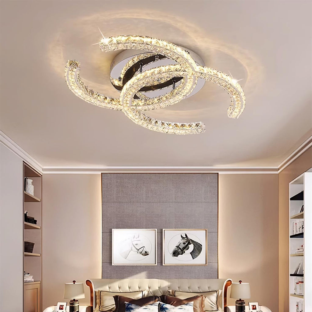 Oakenhaven Crystal Ceiling Light-Moonnatur