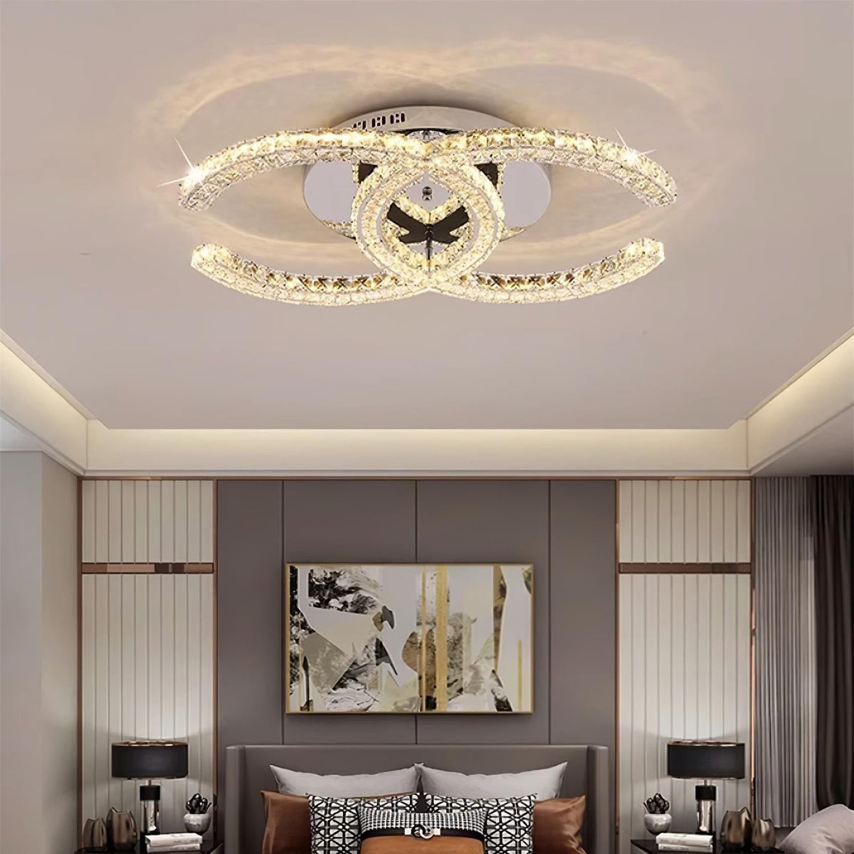 Oakenhaven Crystal Ceiling Light-Moonnatur