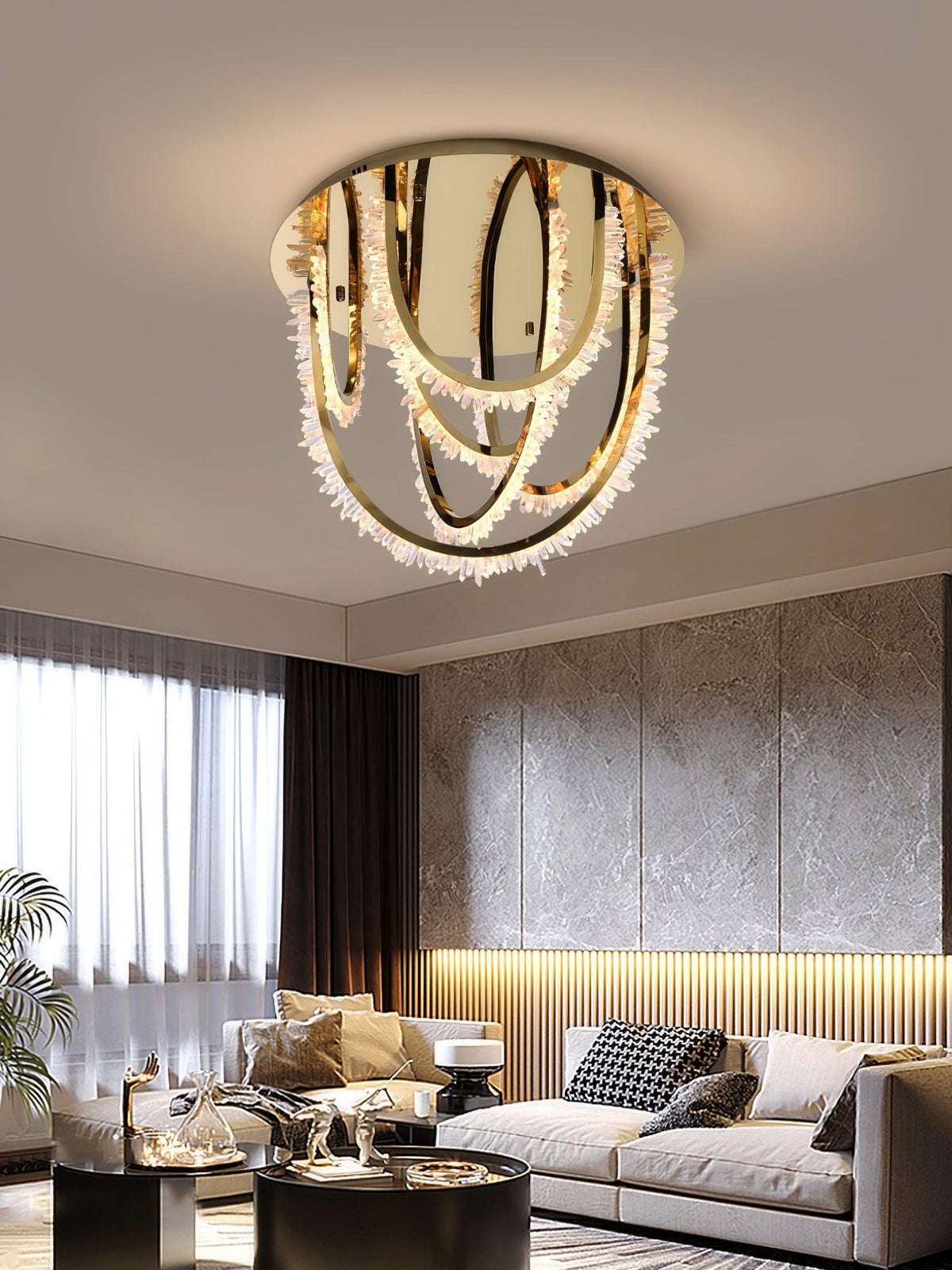 Embrella Crystal Ceiling Light-Moonnatur