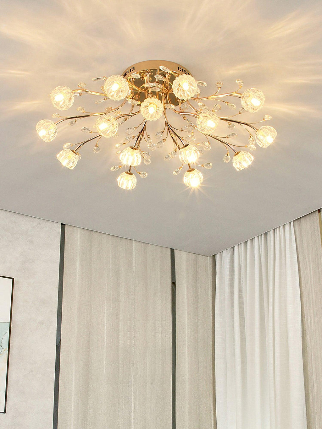 Perenaria Crystal Ceiling Light-Moonnatur