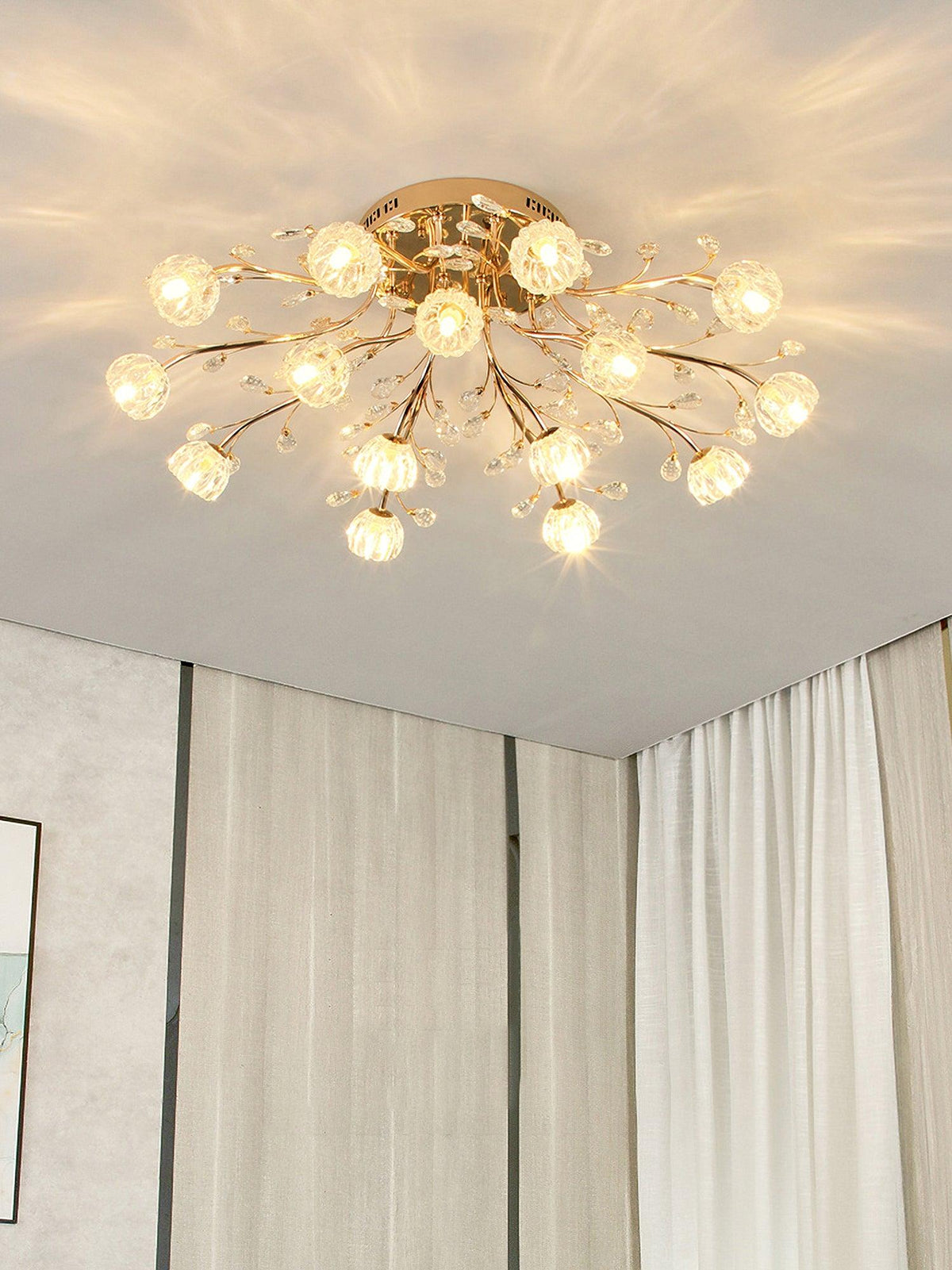 Perenaria Crystal Ceiling Light-Moonnatur