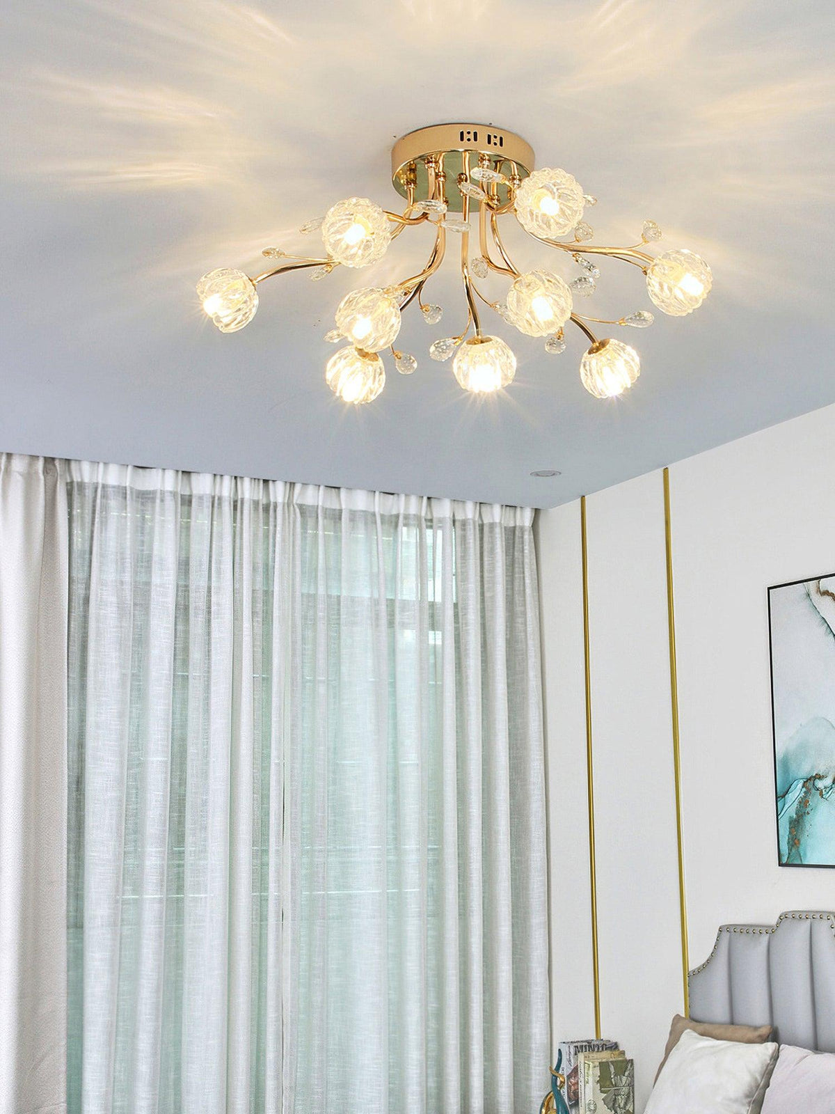 Perenaria Crystal Ceiling Light-Moonnatur