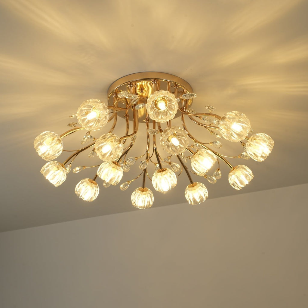 Perenaria Crystal Ceiling Light-Moonnatur