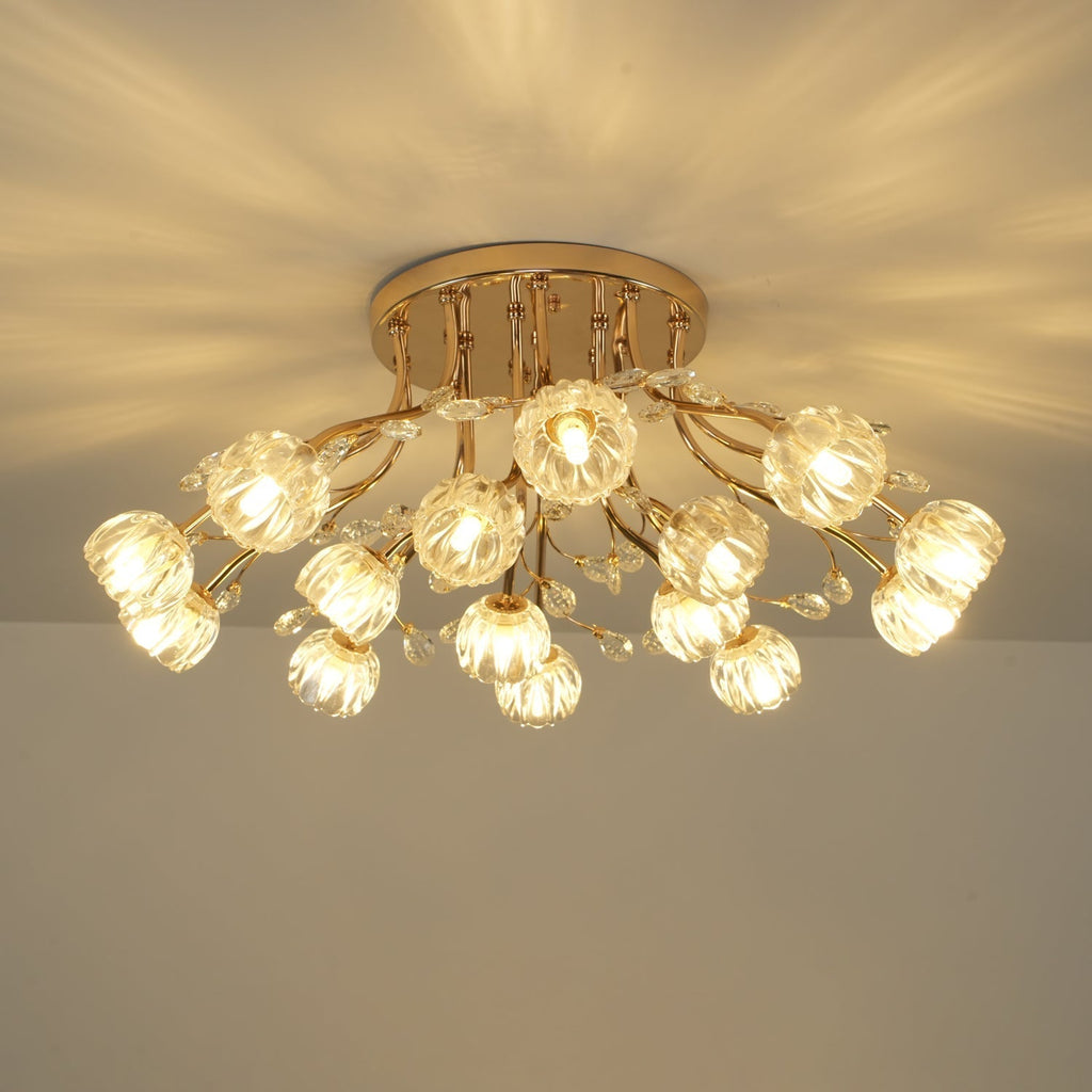 Perenaria Crystal Ceiling Light-Moonnatur