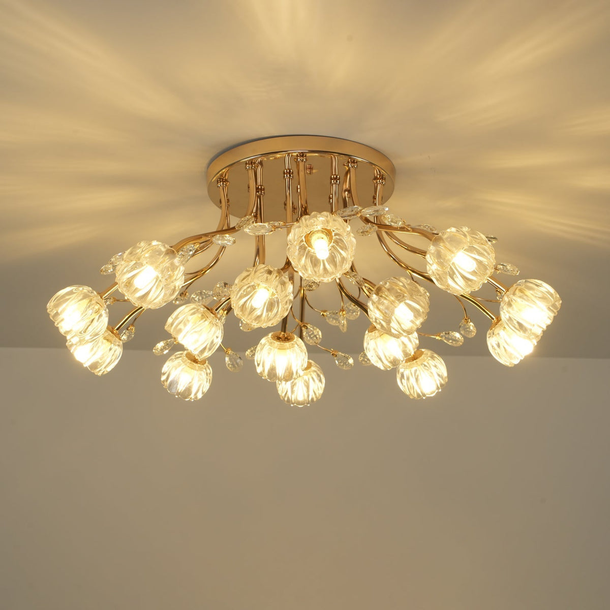 Perenaria Crystal Ceiling Light-Moonnatur