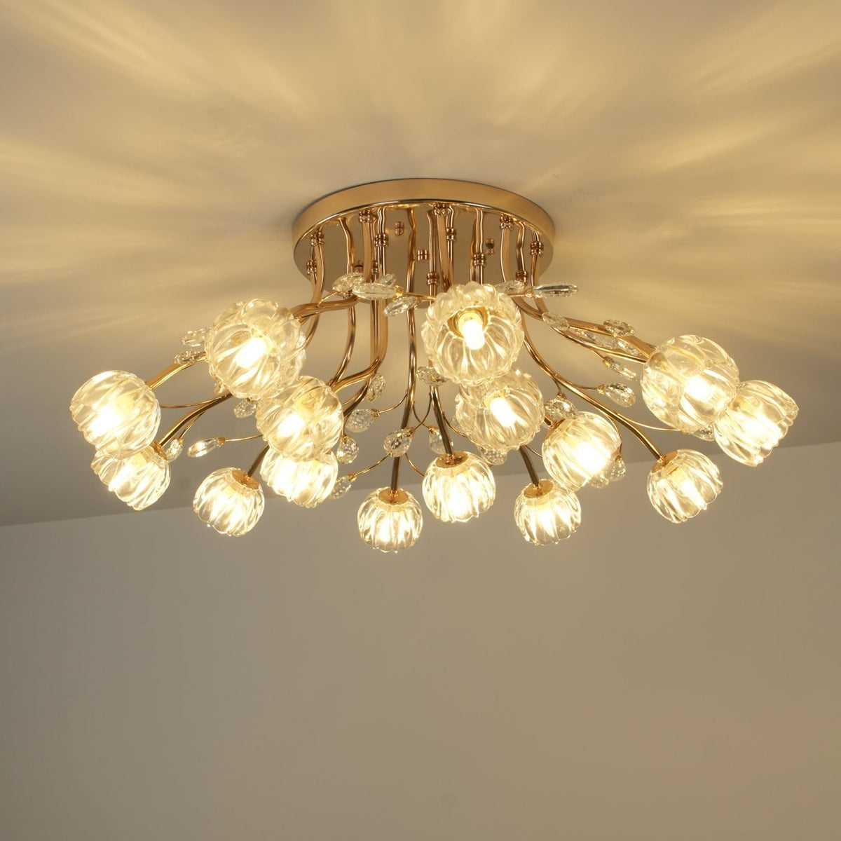 Perenaria Crystal Ceiling Light-Moonnatur