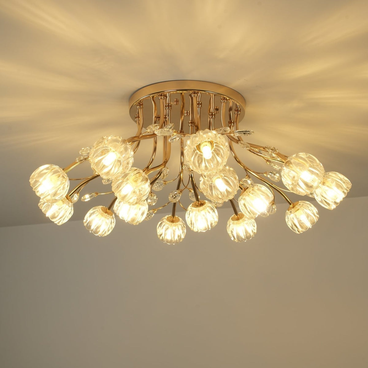 Perenaria Crystal Ceiling Light-Moonnatur