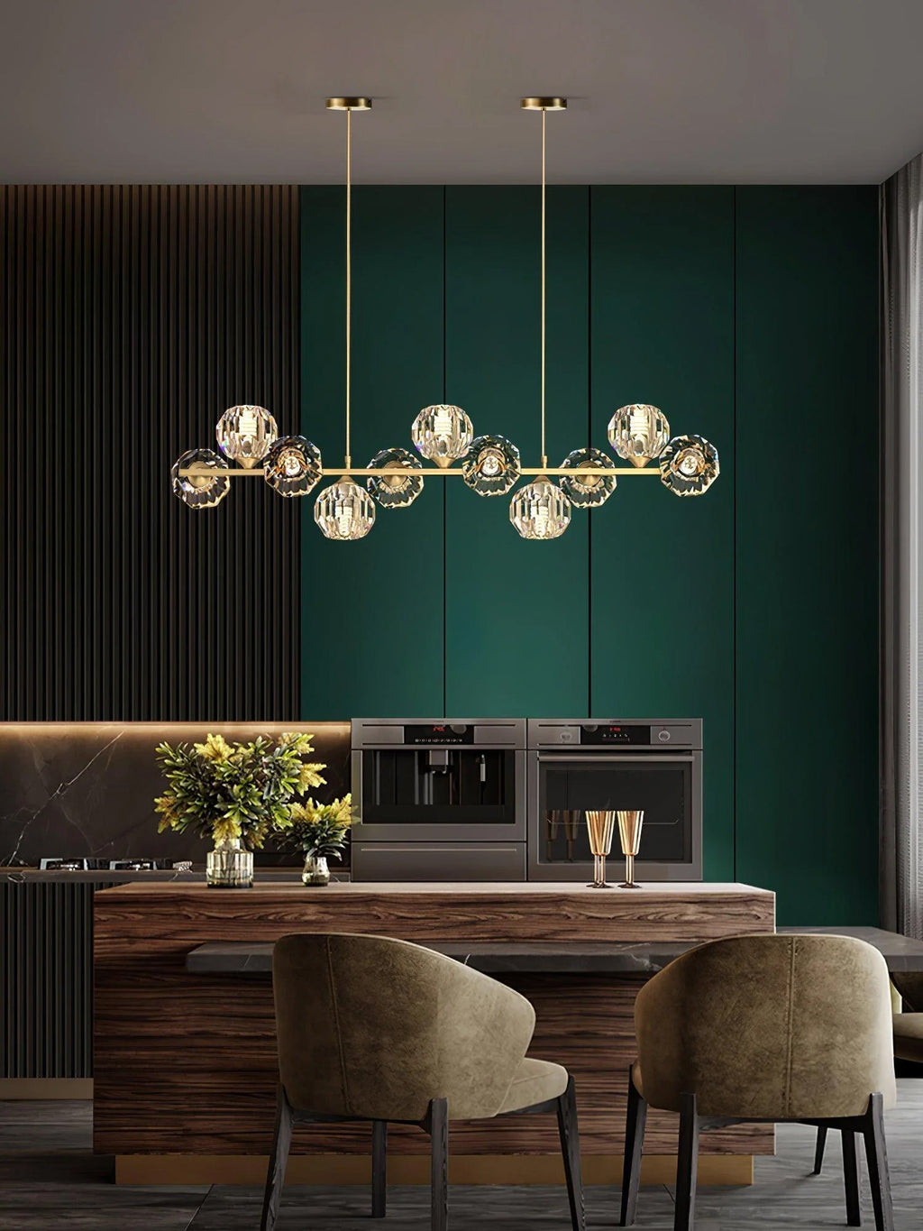 Lavenera Glass Chandelier-Moonnatur