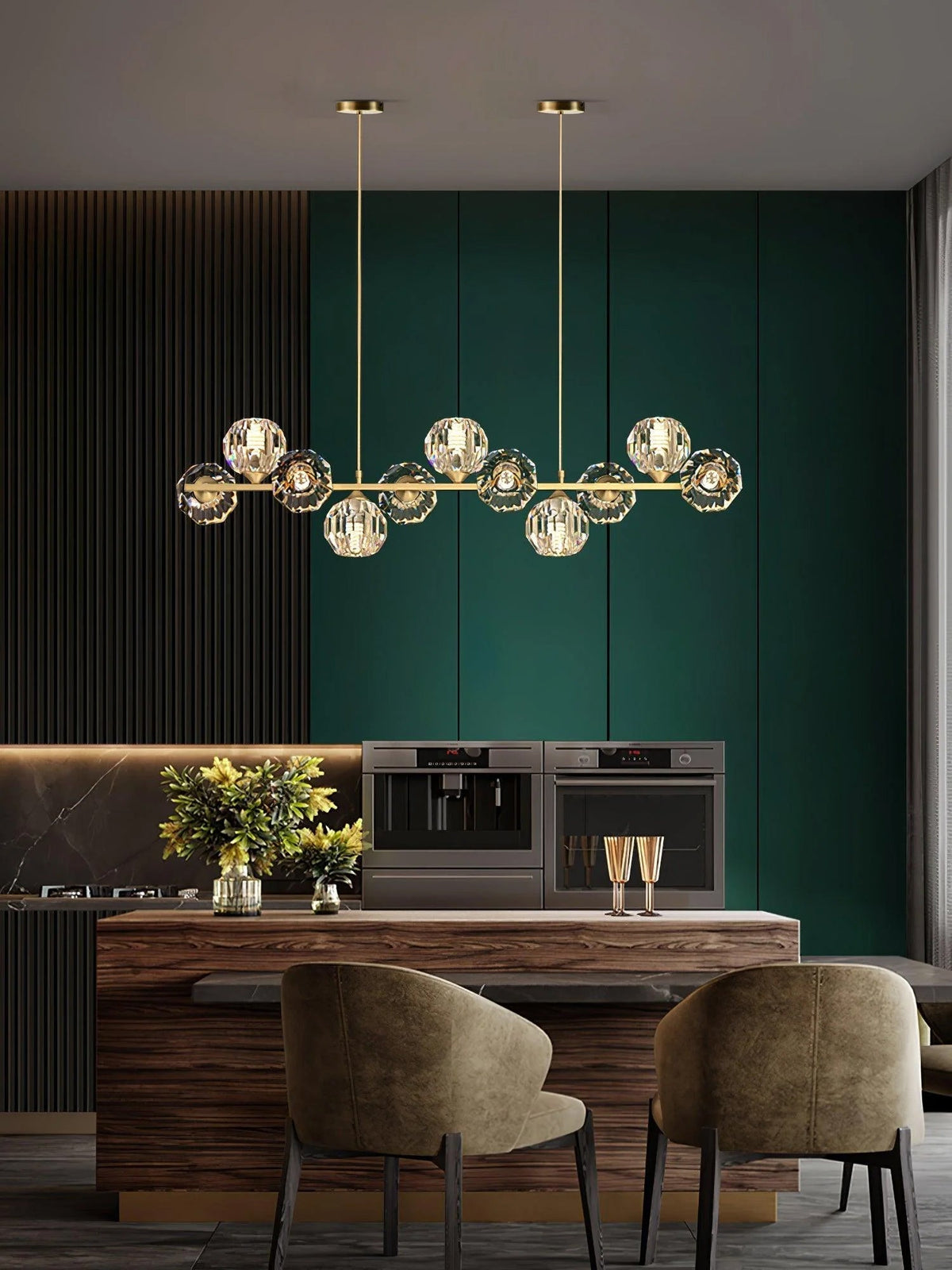 Lavenera Glass Chandelier-Moonnatur