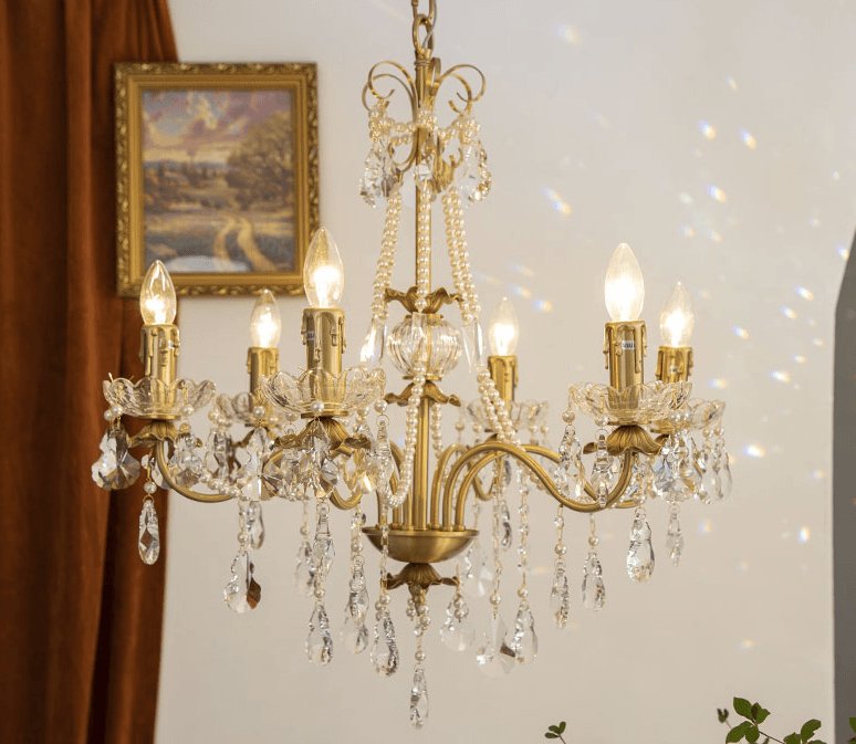 Rosara Brass Chandelier-Moonnatur