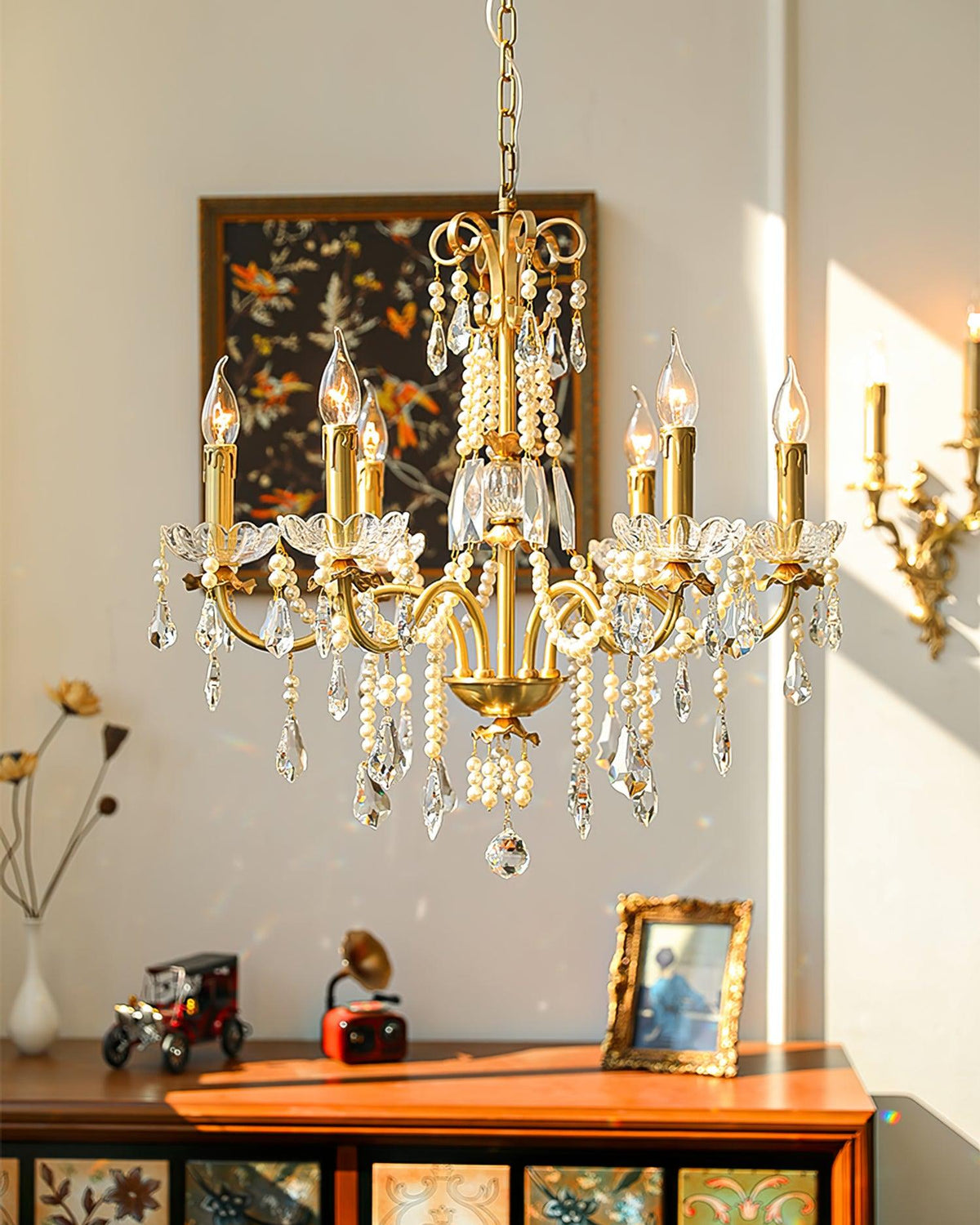 Rosara Brass Chandelier-Moonnatur