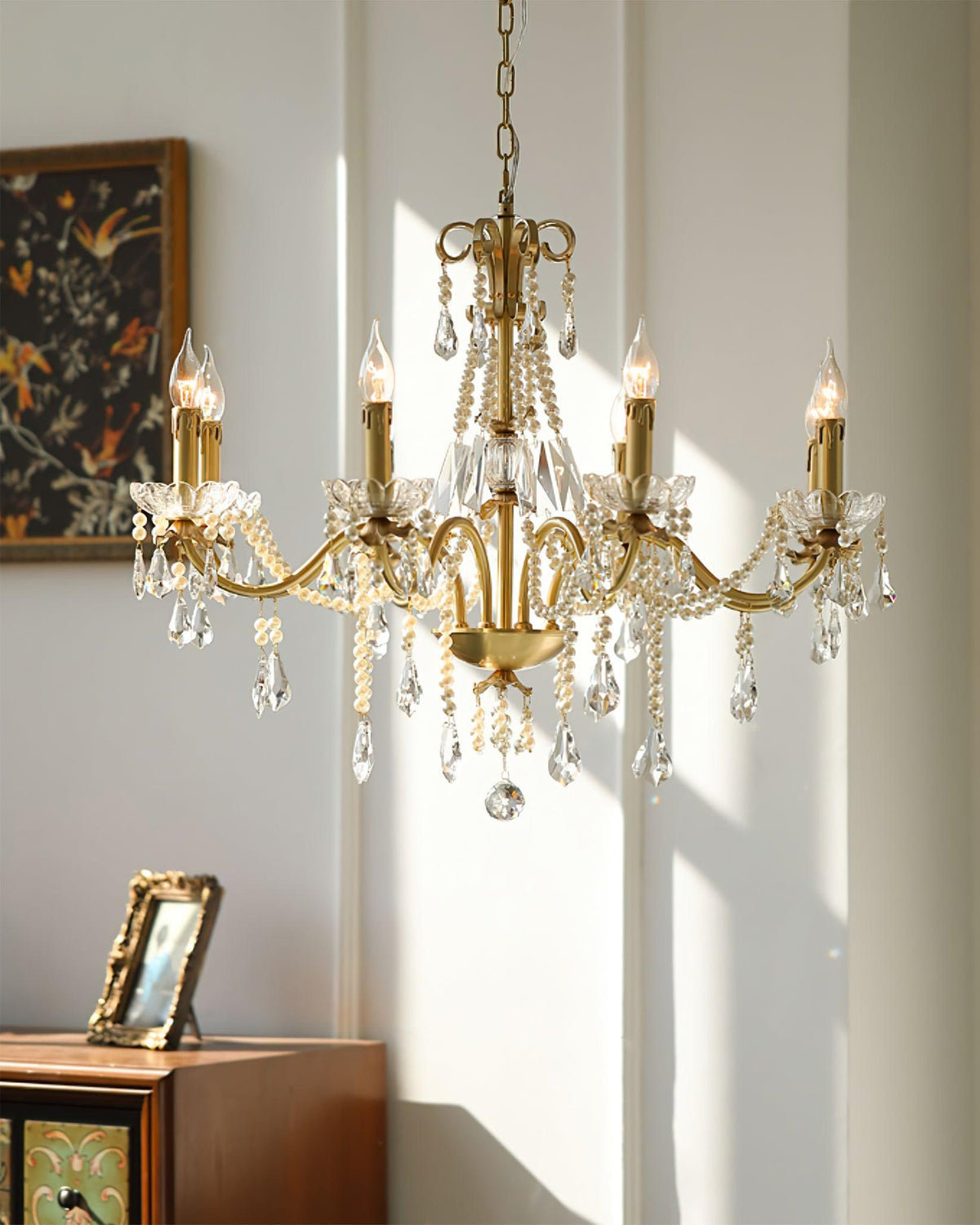 Rosara Brass Chandelier-Moonnatur