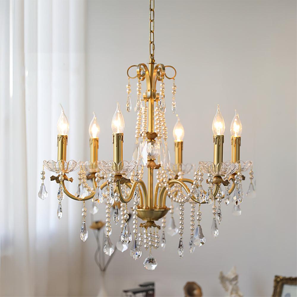 Rosara Brass Chandelier-Moonnatur