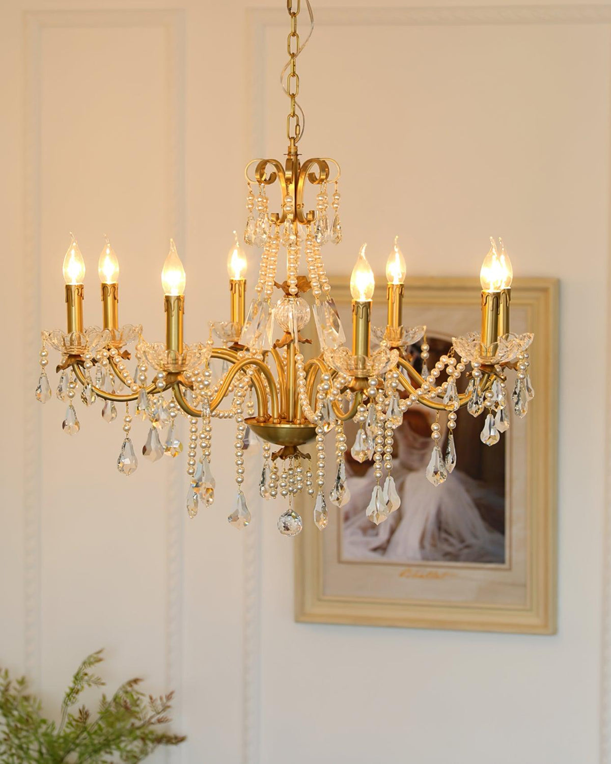 Rosara Brass Chandelier-Moonnatur