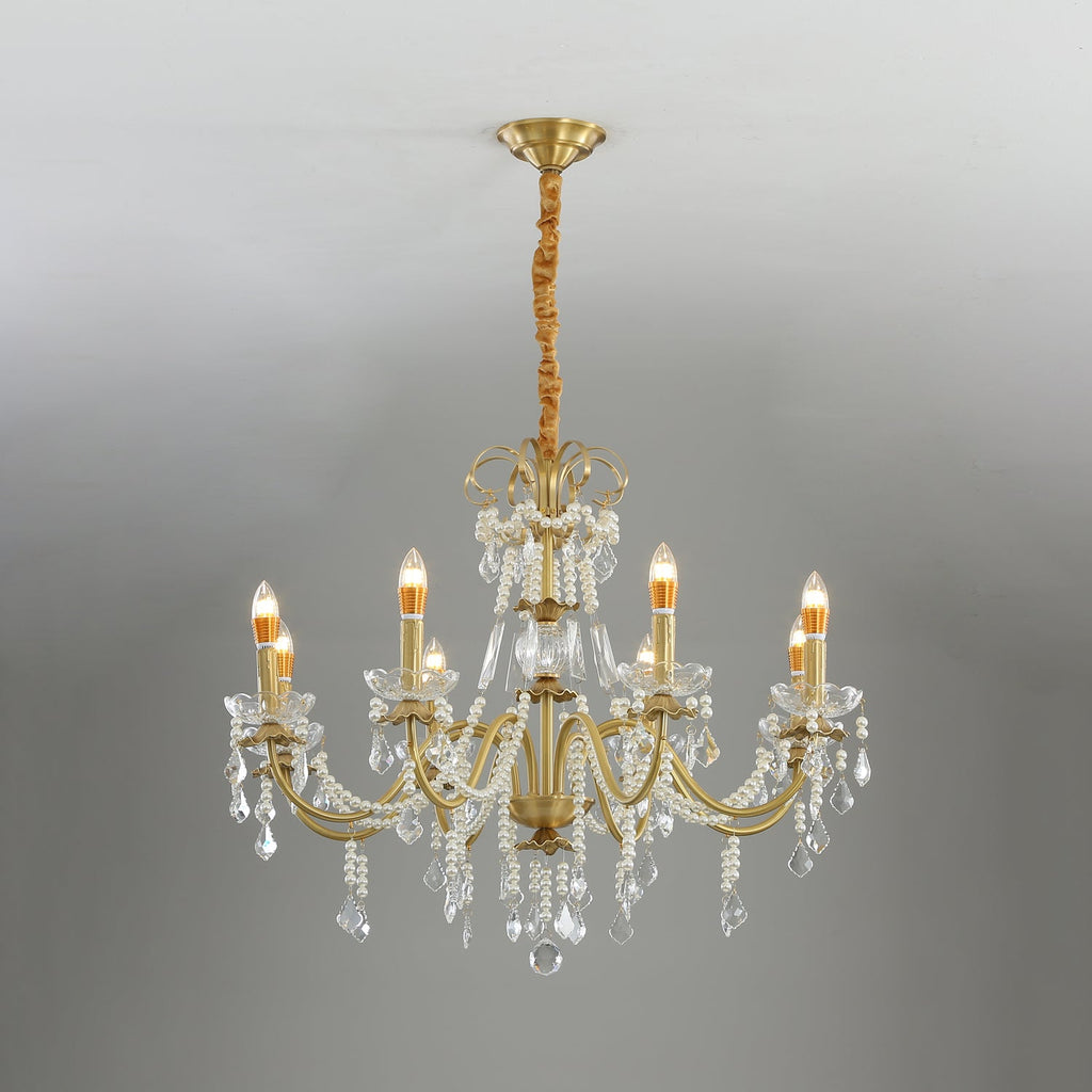 Rosara Brass Chandelier-Moonnatur
