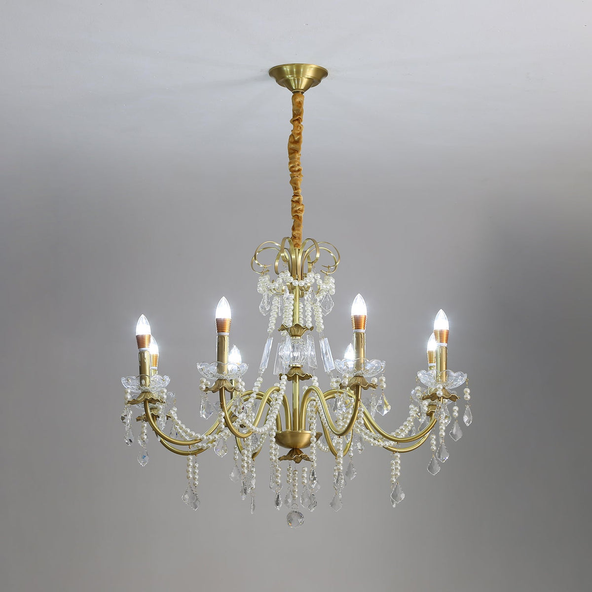 Rosara Brass Chandelier-Moonnatur