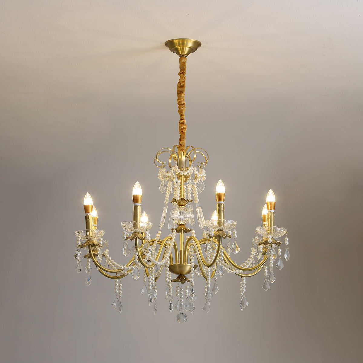 Rosara Brass Chandelier-Moonnatur