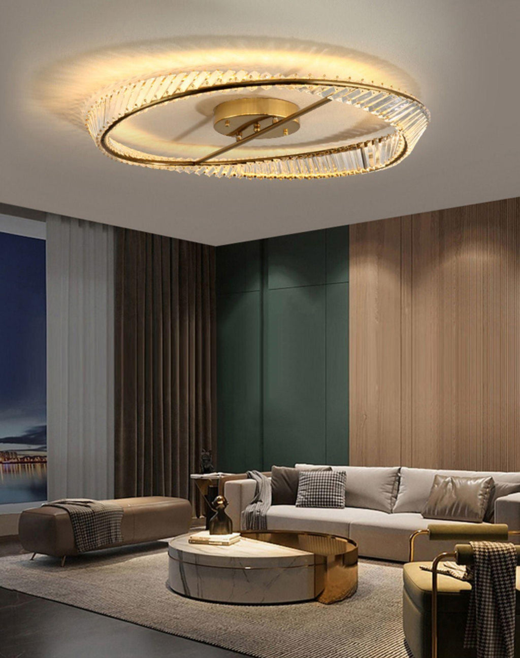 Everara Glass Ceiling Light-Moonnatur