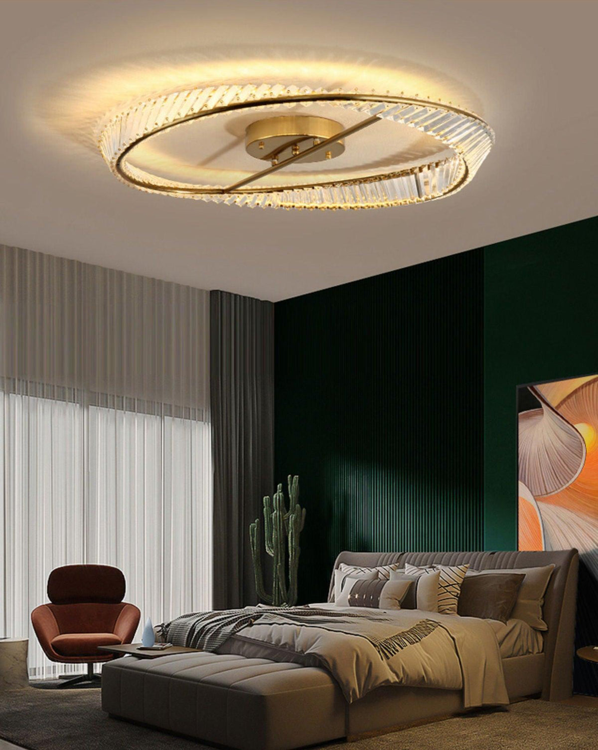 Everara Glass Ceiling Light-Moonnatur