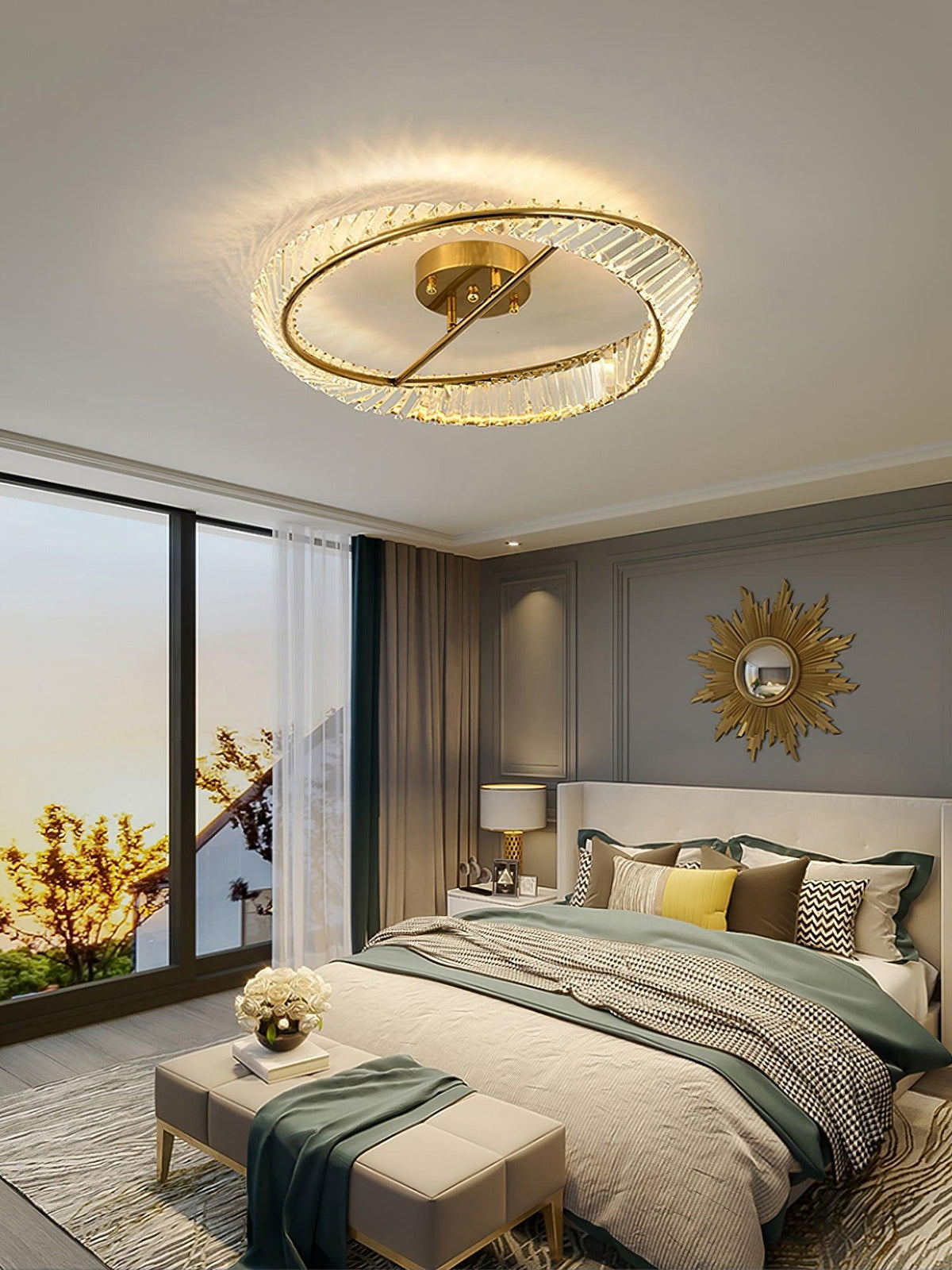 Everara Glass Ceiling Light-Moonnatur