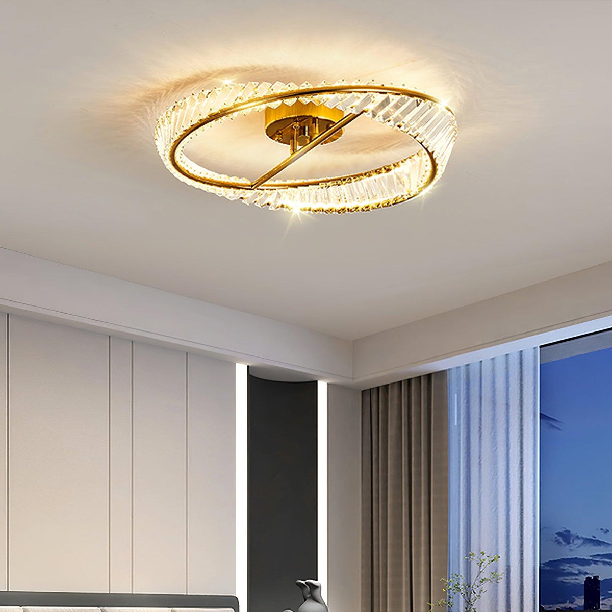 Everara Glass Ceiling Light-Moonnatur