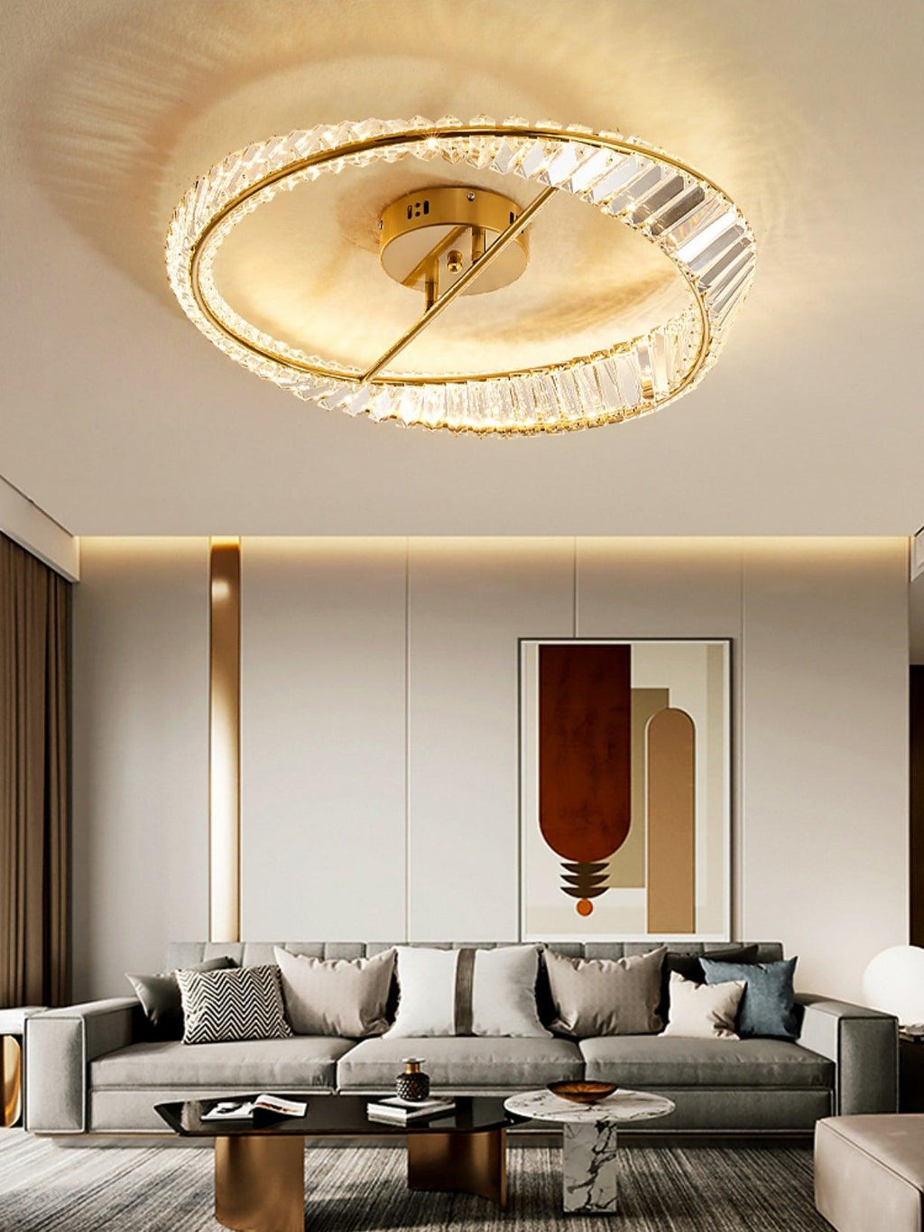 Everara Glass Ceiling Light-Moonnatur