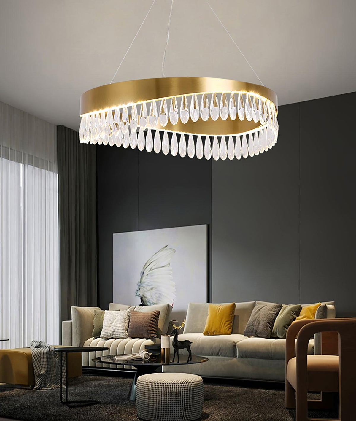 Seldenena Crystal Chandelier-Moonnatur
