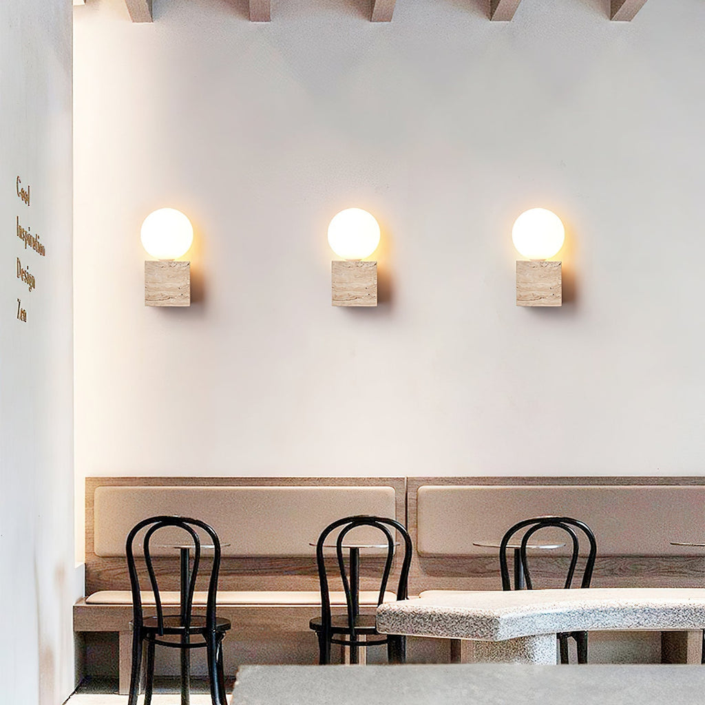 Jorrenheath Travertine Wall Light-Moonnatur