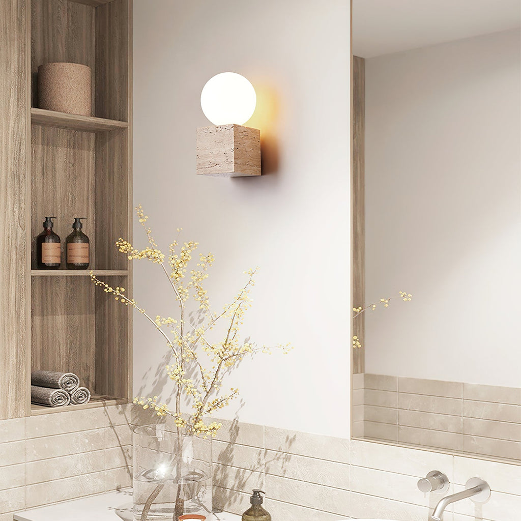Jorrenheath Travertine Wall Light-Moonnatur