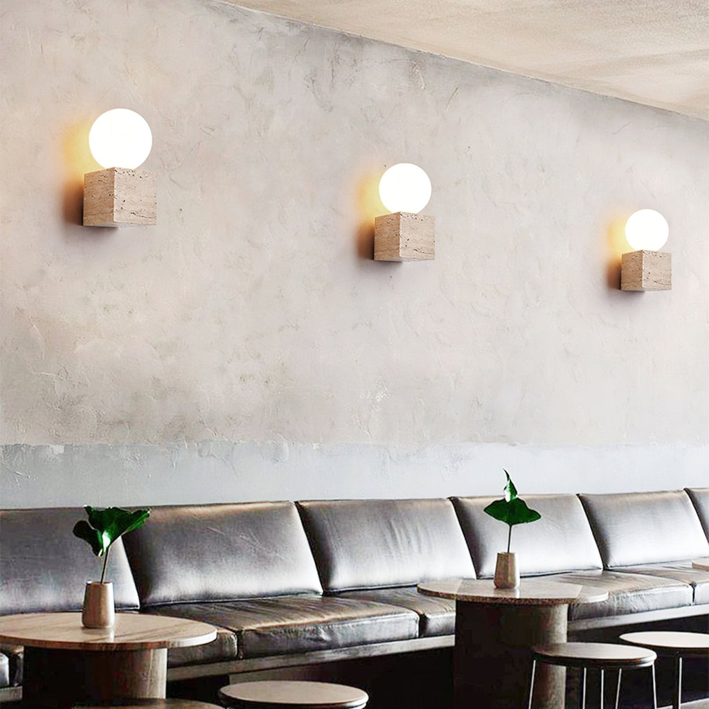Jorrenheath Travertine Wall Light-Moonnatur