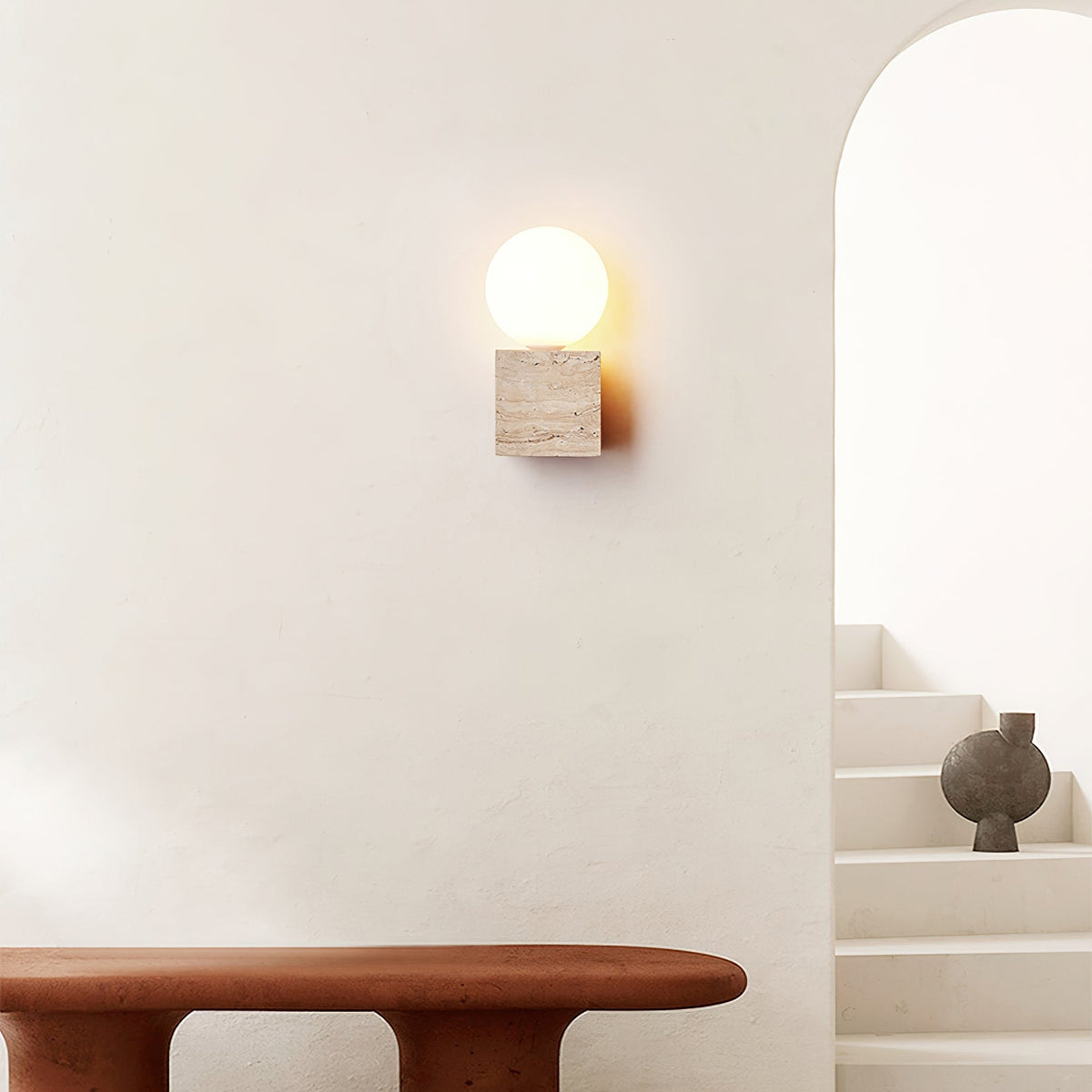 Jorrenheath Travertine Wall Light-Moonnatur