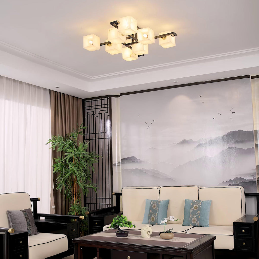 Finverenis Alabaster Ceiling Light-Moonnatur