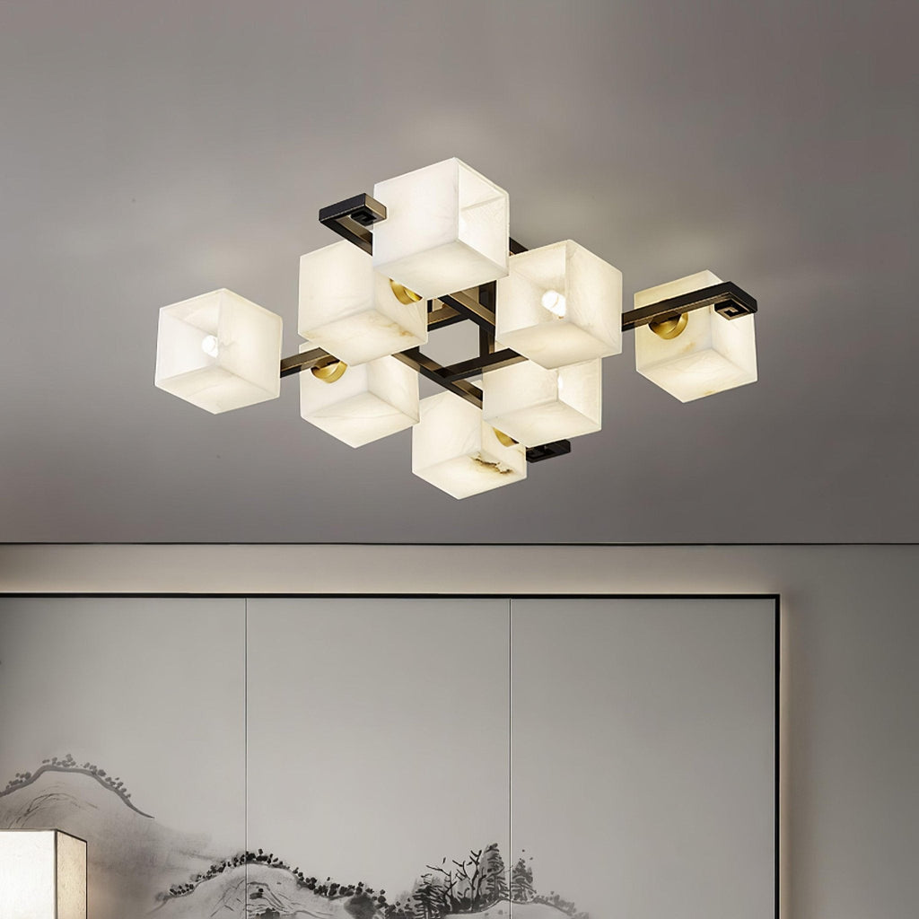 Finverenis Alabaster Ceiling Light-Moonnatur