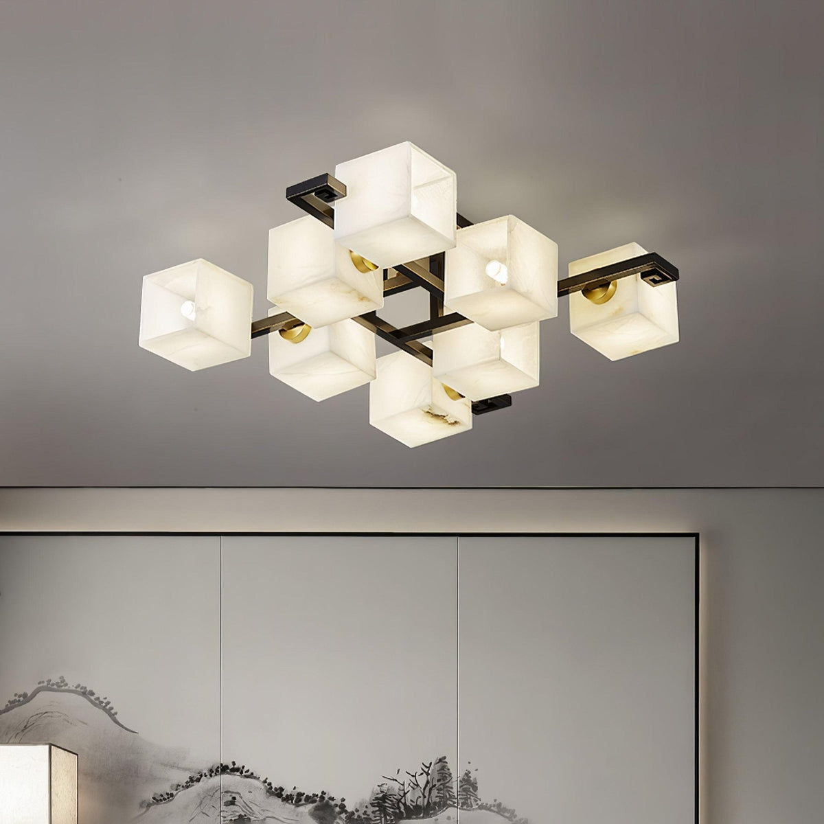 Finverenis Alabaster Ceiling Light-Moonnatur