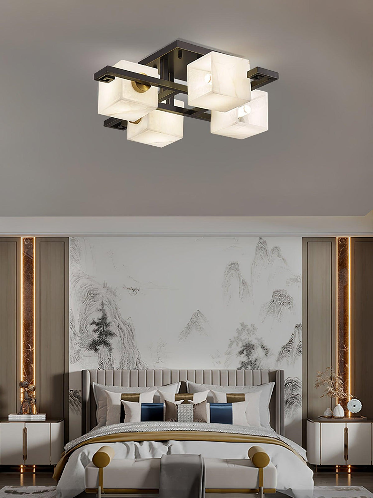 Finverenis Alabaster Ceiling Light-Moonnatur