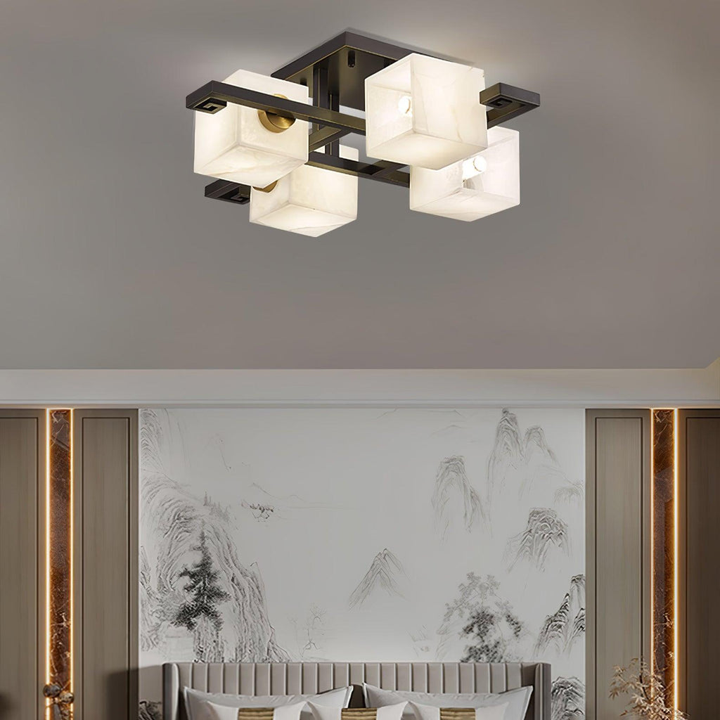 Finverenis Alabaster Ceiling Light-Moonnatur