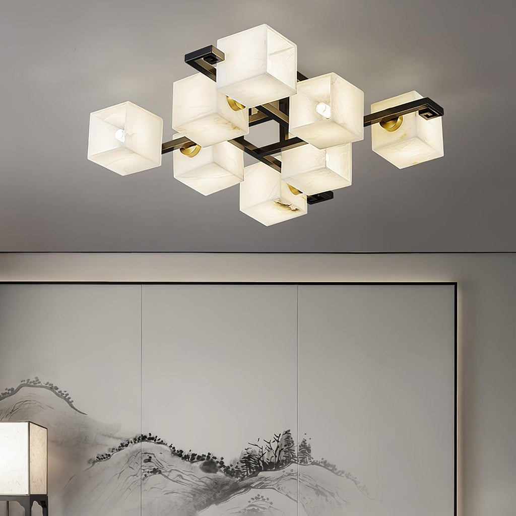 Finverenis Alabaster Ceiling Light-Moonnatur