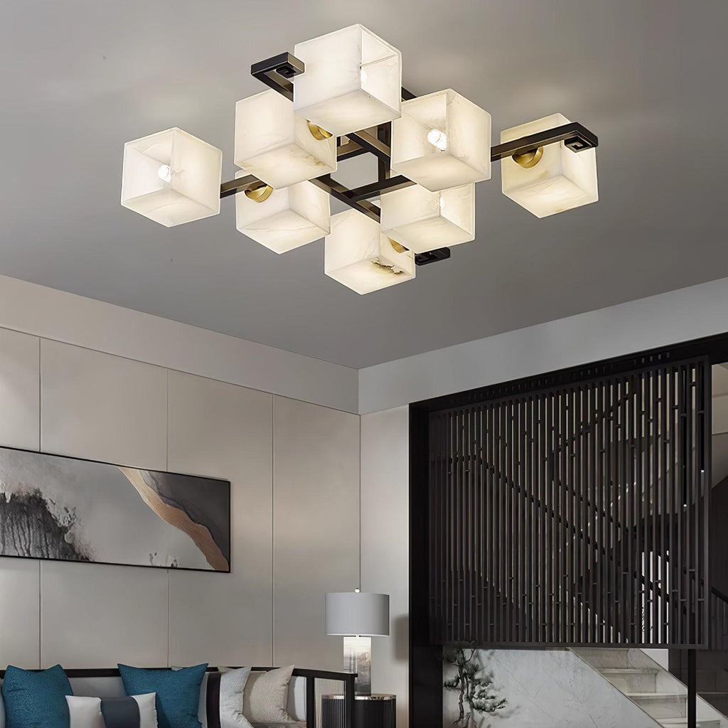 Finverenis Alabaster Ceiling Light-Moonnatur