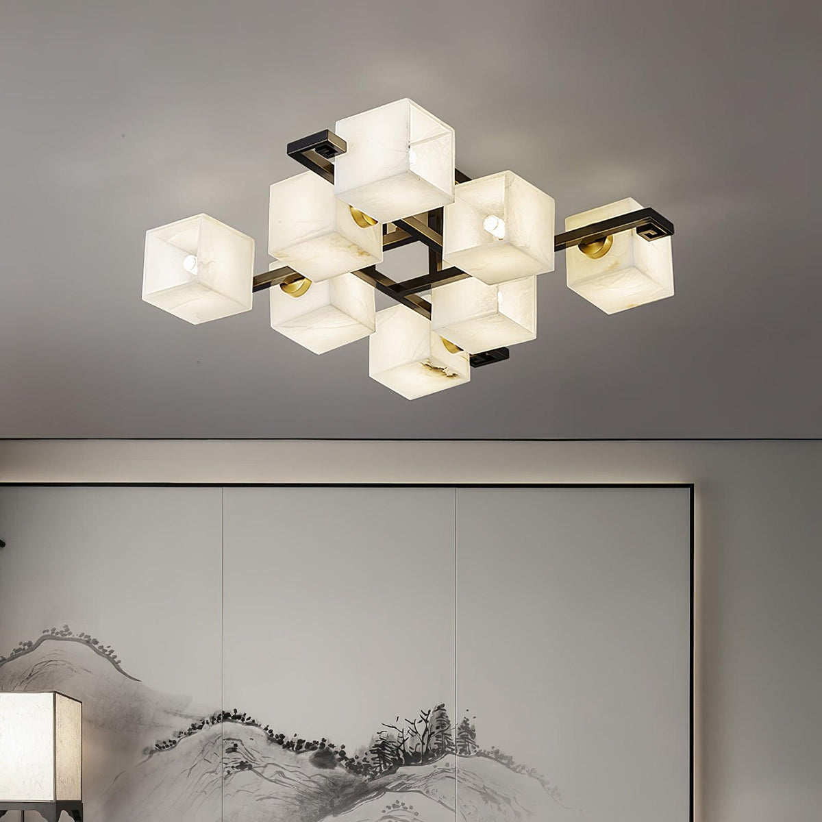 Finverenis Alabaster Ceiling Light-Moonnatur